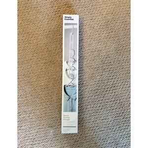 Simply Essential Space Saving Hanger, 5 Hook White Modern Plastic/Metal Matte